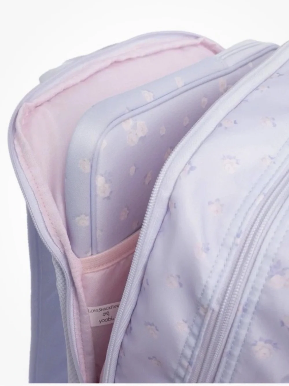 LoveShackFancy x Target Yoobi Breezy Whisper Blue Rosette Backpack & Lunch tote
